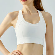 Overcomer- Criss Cross Fixed Pad Sports Bra