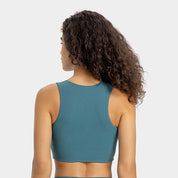 Selah - High Neck Ribbed Sports Bra