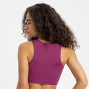 Selah - High Neck Ribbed Sports Bra